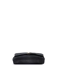 Pre-Owned Saint Laurent Medium Classic Monogram Reversible Shoulder Bag Embossed Nubuck and Suede
