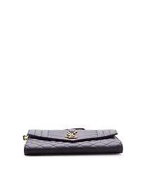 Pre-Owned Saint Laurent Classic Monogram Envelope Wristlet Clutch Mixed Matelasse Leather