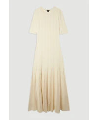 Karen Millen Women's Knit Full Skirt Midi Dress