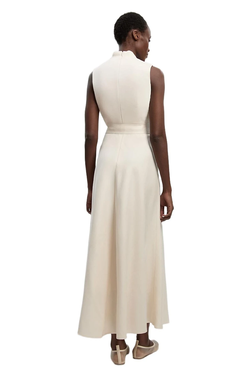 Karen Millen Women's Tailored Linen Wrap Maxi Dress