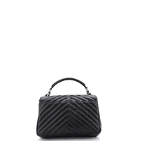 Pre-Owned Saint Laurent Medium Classic Monogram College Bag Matelasse Chevron Leather