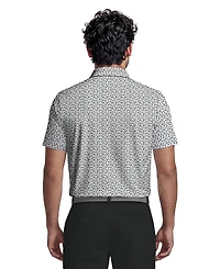 Pga Tour Men's Energized Geo Print Golf Polo Shirt