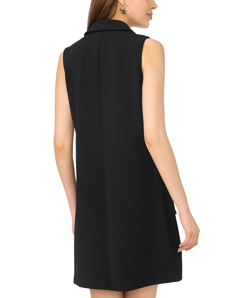 Msk Women's Sleeveless Grommet Pocket Shift Dress