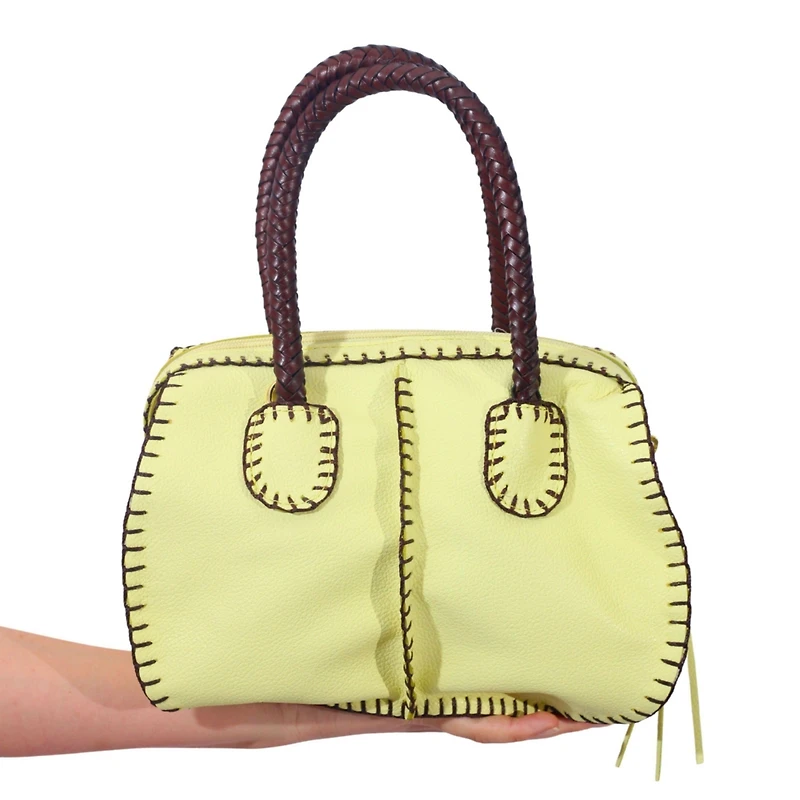 Carlos Falchi Mini Barrel Leather Bag
