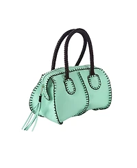 Carlos Falchi Mini Barrel Top Grain Leather Bag