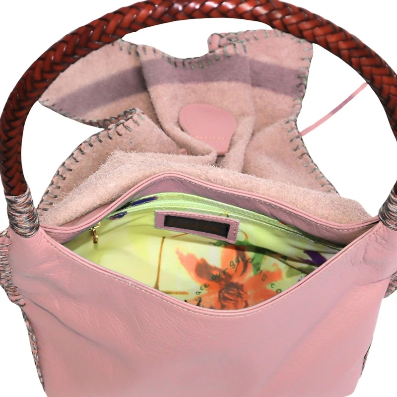 Carlos Falchi Shoulder Butterfly Leather Bag