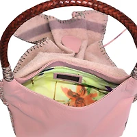 Carlos Falchi Shoulder Butterfly Leather Bag