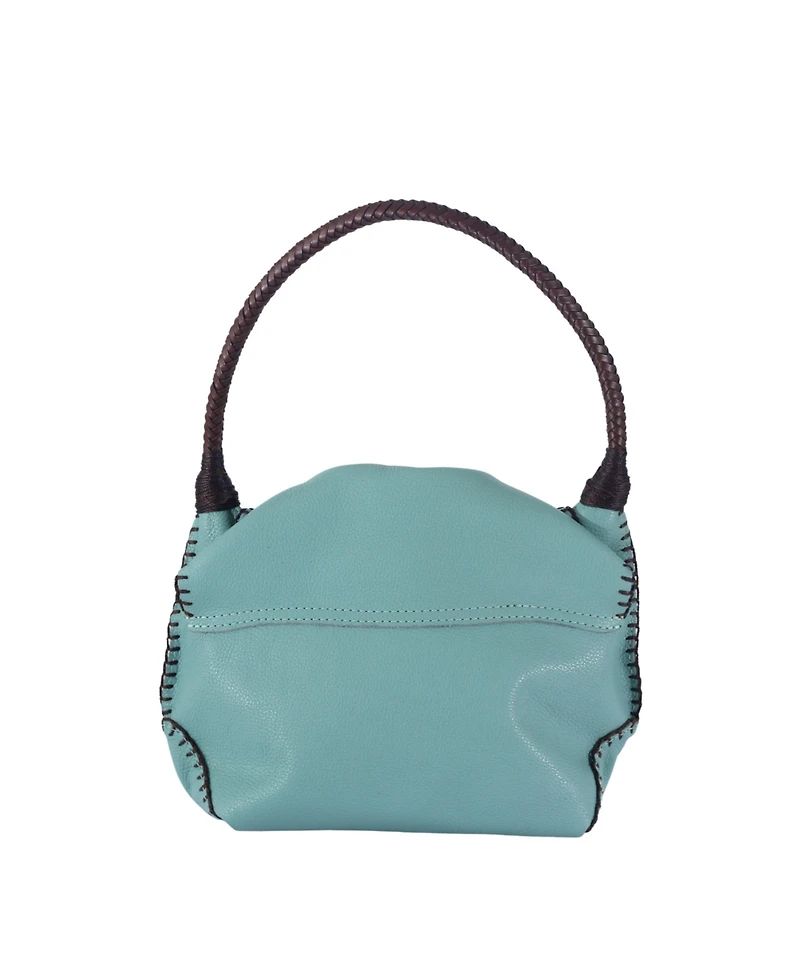 Carlos Falchi Shoulder Butterfly Top Grain Leather Bag