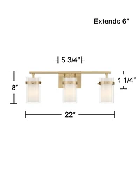 Possini Euro Design Possini Euro Lucia 22" Wide Soft 3-Light Bath Light