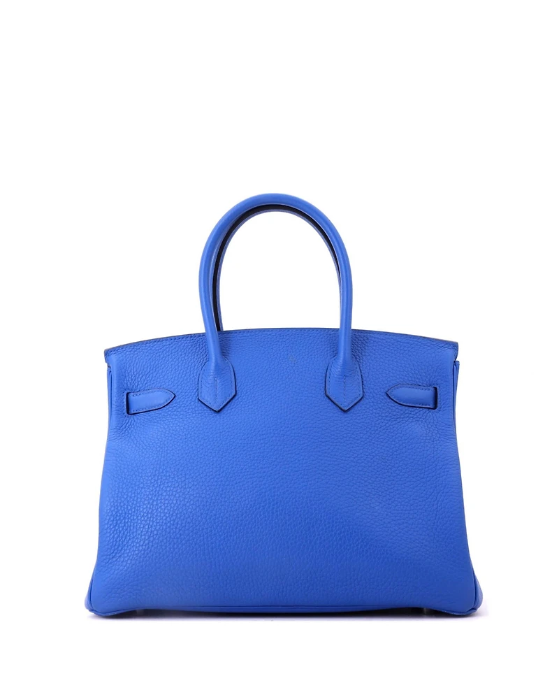 Pre-Owned HERMES Birkin 30 Handbag Verso Clemence with Palladium Hardware