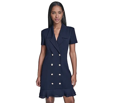 Karl Lagerfeld Paris Women's Short-Sleeve Blazer Dress