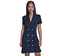 Karl Lagerfeld Paris Women's Short-Sleeve Blazer Dress