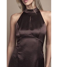 Coast Women's Satin Halter Maxi Bridesmaid Dress
