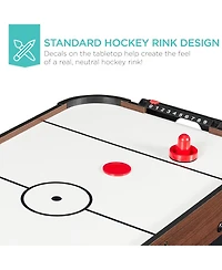 Best Choice Products 40in Air Hockey Arcade Table w/ 100V Motor, Electric Fan, 2 Strikers