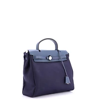Pre-Owned HERMES Pm Herbag Toile and Leather