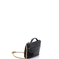 Pre-Owned Bottega Veneta Small Soft Chain Vanity Case Intrecciato Leather