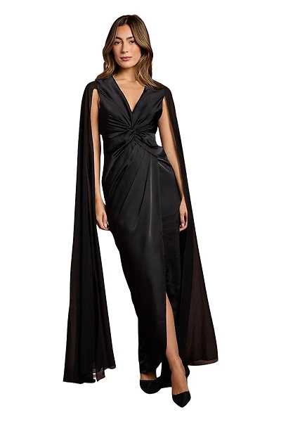 Coast Women's Satin Cape Sleeve Maxi Dress