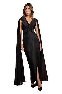 Coast Women's Satin Cape Sleeve Maxi Dress