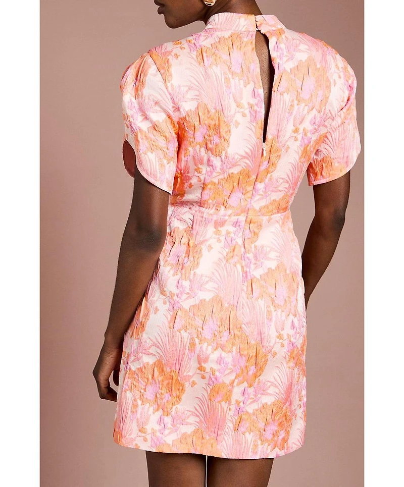 Coast Women's Puff Sleeve Jacquard Mini Dress