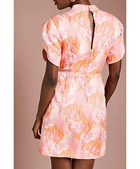 Coast Women's Puff Sleeve Jacquard Mini Dress