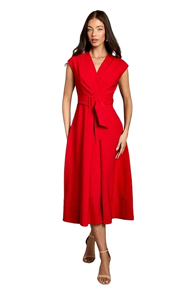 Coast Women's Belted Crepe Dress
