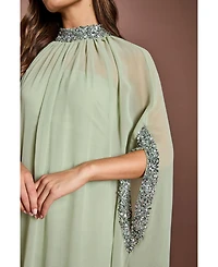 Coast Women's Chiffon Cape Style Sequin Maxi Dress