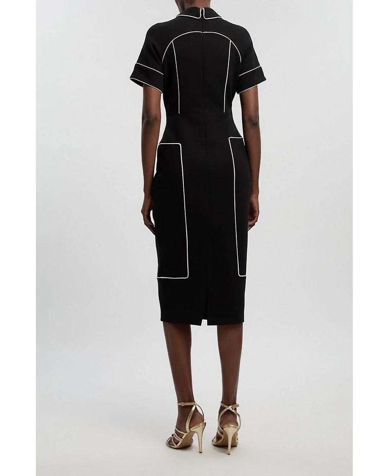 Karen Millen Women's Compact Stretch Pencil Midi Dress