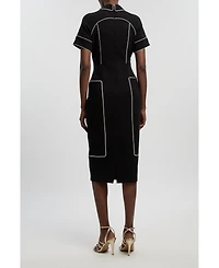 Karen Millen Women's Compact Stretch Pencil Midi Dress