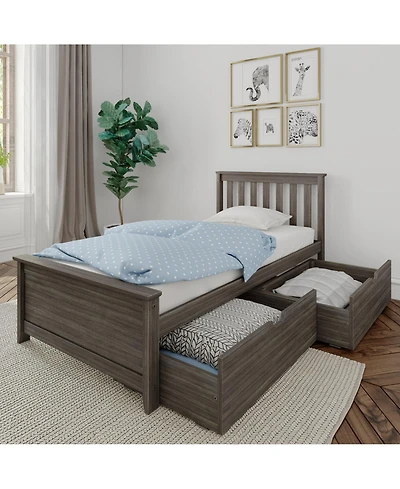 Max &Lily Twin-Size Platform with Underbed Storage Drawers