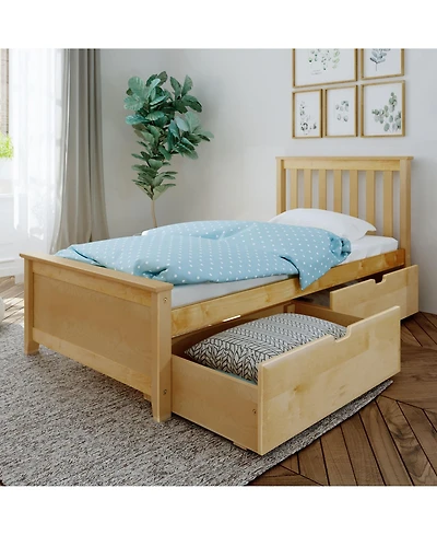 Max &Lily Twin-Size Platform with Underbed Storage Drawers