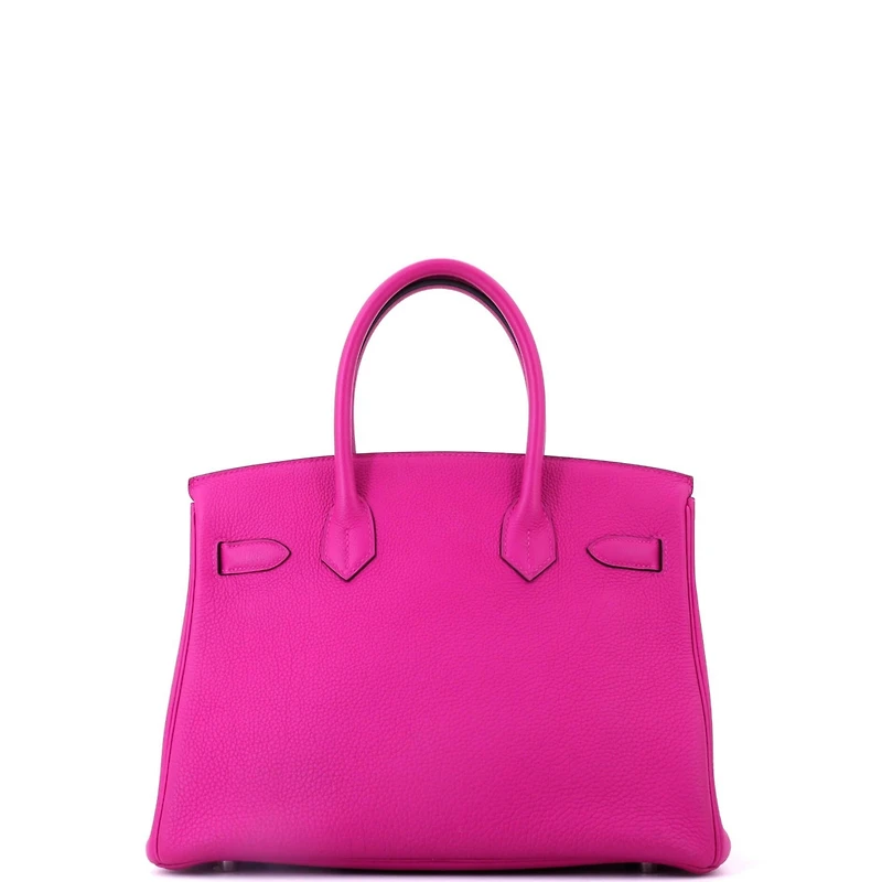 Pre-Owned HERMES Birkin 30 Handbag Pink Togo with Palladium Hardware
