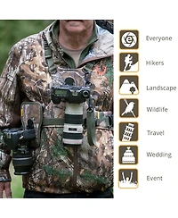 Cotton Carrier G3 Harness System for 2x Dslr Camera with Attached Lenses