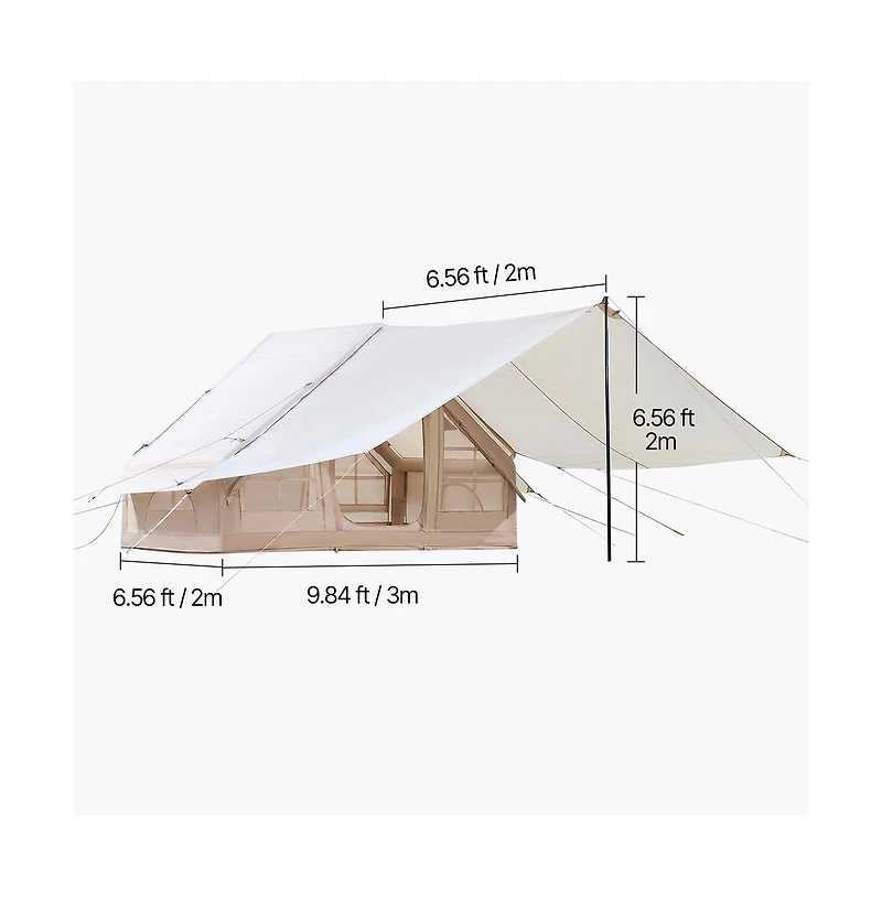 Sugift Inflatable Camping Tent 3 to 5 Person Blow Up with Stove Jack