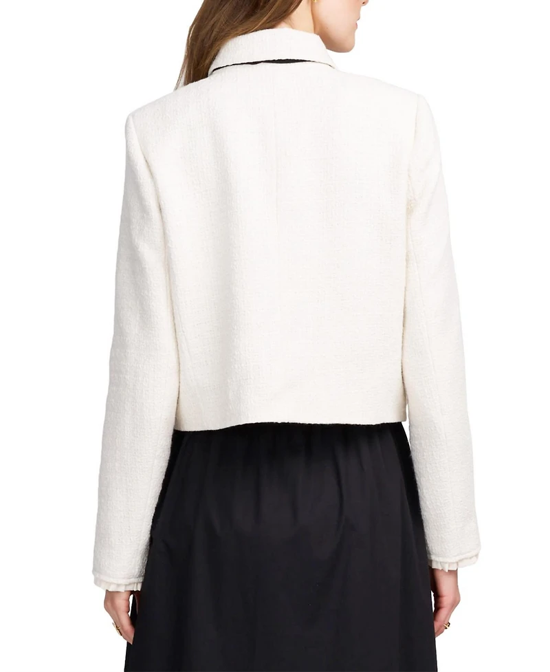 Elle Collection Women's Tweed Jacket With Bow