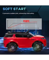Qaba Land Rover Licensed 12V Kids Ride on Car w/ Soft Start,