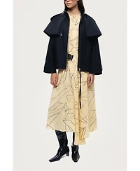 Nocturne Women's Hooded Short Trench Jacket