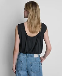 Dkny Jeans Women's Sleeveless Bubble Top
