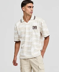 Mode of One Men's Relaxed-Fit Varsity Polo Shirt, Macy's Exclusive