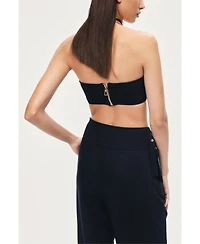 Nocturne Women's Cut-Out Waist Wide-Leg Pants