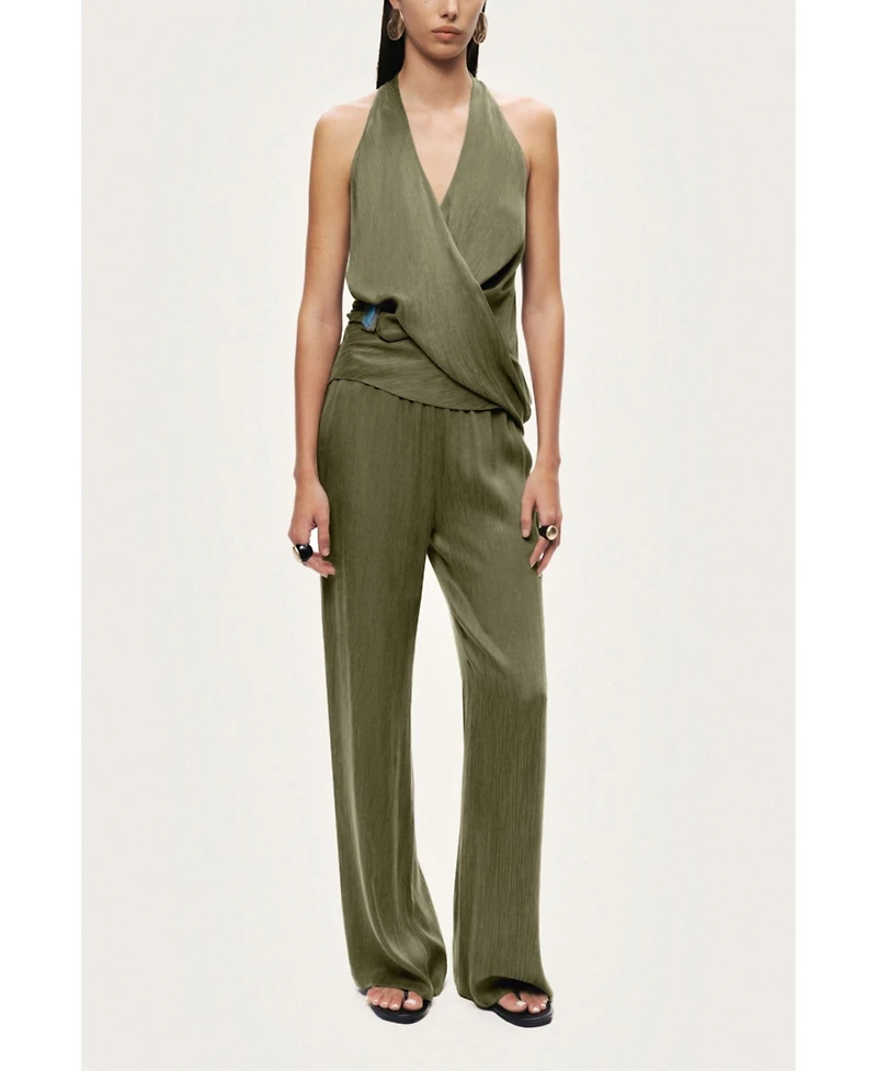 Nocturne Women's Relaxed Straight-Leg Pants