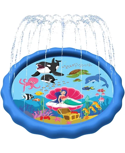 Gnuadz Splash Pad Sprinkler Pool Backyard Summer Outdoor Toys