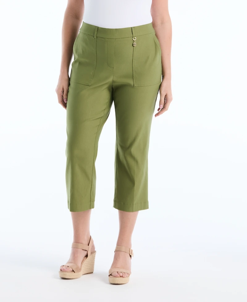 Rafaella Plus Porkchop Pocket Kick Flare Pants