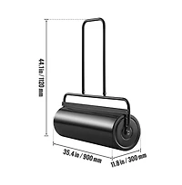 Sugift 17 Gallon Sand Water Filled Yard Roller Steel Push Pull Lawn Roller