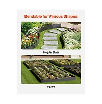 Sugift Steel Landscape Edging 4 Pack 40 x 12 in Rust Resistant Metal