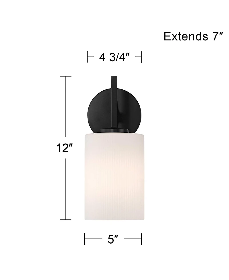 Possini Euro Design Nanni 12" High Modern Wall Sconce Light Lamp Fixture Mount Set of 2 Bathroom Bedroom Hardwired