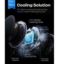 Lisen MagSafe Car Mount Charger with Cooling, 15W Fast Magnetic Wireless Phone Holder, Air Vent and Dashboard Mount for iPhone