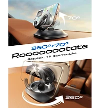 Lisen Dashboard Car Phone Mount with 360degree(s) Rotation and Adjustable Angle, Non-Slip Silicone Base, Universal Holder for iPhone and Android