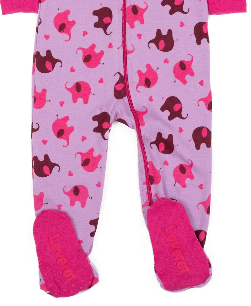 Leveret Toddler Girls Matching Family One-Piece Cotton Sleep 'n Play Footed Pajamas