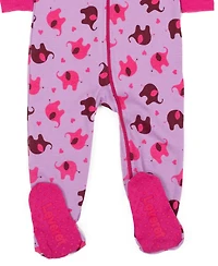 Leveret Toddler Girls Matching Family One-Piece Cotton Sleep 'n Play Footed Pajamas