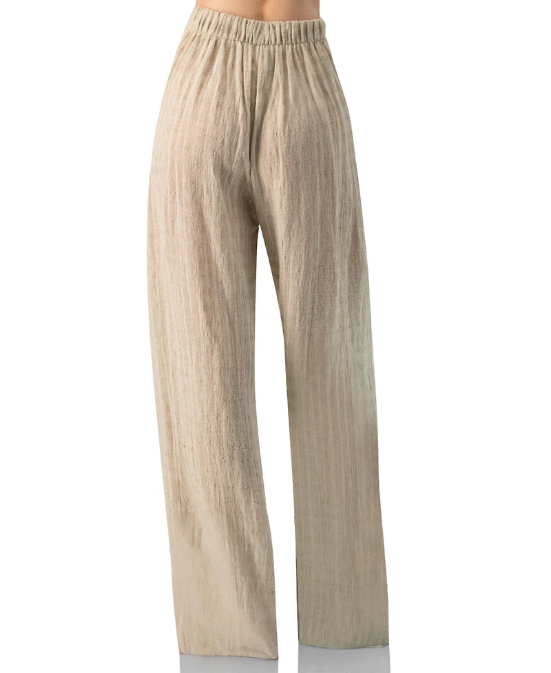 Ivonne Women's Wide-Leg Elastic Waist Pants
